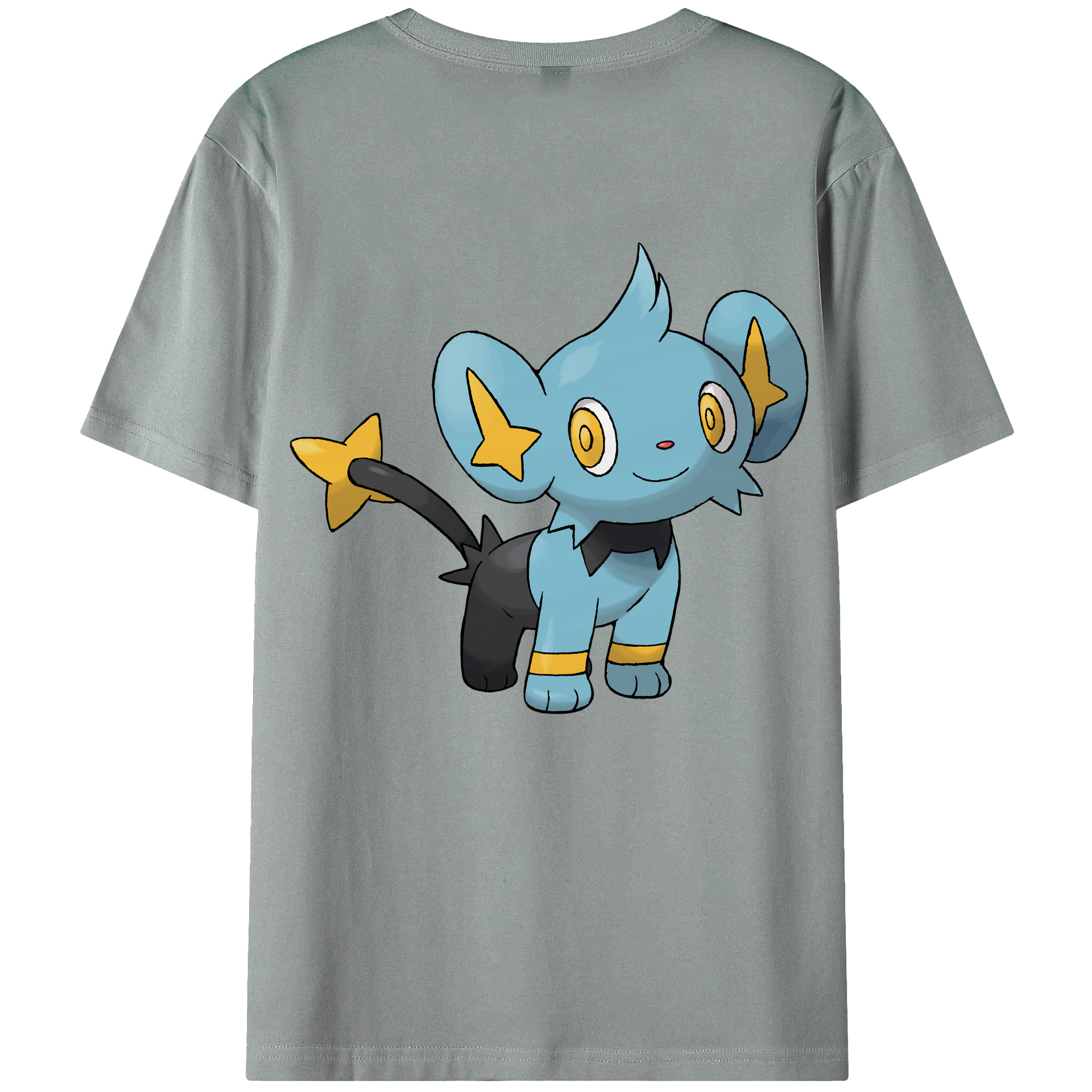 （画像用） ポケットモンスター Pokémon 綿100％ メンズ半袖Tシャツ（バックプリント） 通気性